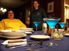 Casey & Wonderful Wife Jenny Sir Georgealot with three glasses of Glacier Blue - could one of these be a Grail?