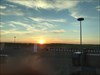 The sun setting at Helsinki airport around 2300