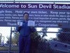 Travel bug and cache at Sun Devil Stadium entrance Arizona State University Sun Devils, 2004 National Champions?