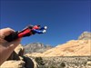 Superman flying Red Rock Canyon, near Las Vegas