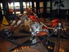 The motorcycle in the lobby