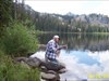 Trinity Lake Fishing in the mountains near the Tiki Shoe  cache!