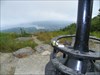 August 22, 2011 - Camden, Maine, USA Usually the view here is breathtaking.  Today, a storm was rolling in, and fog prevented the best view.  The picture was taken from the top of Mount Battie, a popular tourist stop in a Maine state park.  &#13;&#10;&#13;&#10;Camden harbor is in the back ground.