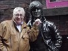 Mr RedwoodWarrior & GeoGuitar & John On our way down to the Pier Head we of couse had to go via Mathew Street, site of the original Cavern Club (now gone, sadly), its replacement and John Lennon&#39;s statue. Oh, and The Grapes, The Beatles&#39; fave boozer.
