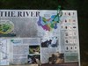 Freddy visits the Flint River Flint River sign at Farmer&#39;s Creek Trail in Lapeer, MI on a beautiful day.