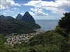 Viewing the Pitons in St. Lucia Sightseeing today in St. Lucia!