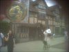 Outside Shakespeare's birthplace.