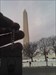 Geo. Washington Monument Snowy/Icy February day at the Washington Monument.  Washington DC, USA.