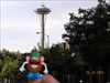 Mr. Potatohead at the Space Needle A fine view from the top!