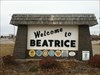 At Welcome to Beatrice Might have to squint, but TB is on the sign.