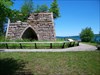 1800's iron ore furnace on Lake Superior Known as Bay Furnace, just outside of Christmas, MI.  That is Munising Bay and Grand Island in the background.