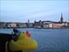  Stockholm, at the City Hall, with view over Parliament and Stockholm Castle to the left of the Knights islet