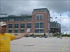 UFD in front of Lambeau Field UFD in front of Lambeau Field, home of the Green Bay Packers.  On its way to being placed in a cache.