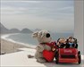 Mr Toad and Digi are on Copacabana Beach
