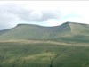 Pen y Fan and Corn Du from Pen Milan Wilma and Betty are in a cache near the summit of Corn Du (peak on right), so can enjoy some wonderful views.