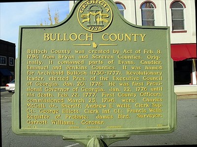 Bulloch County GHM 016 2B Bulloch Co Georgia Historical Markers on