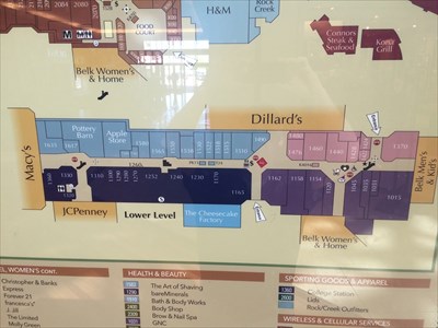 Springs Mall store directory