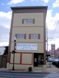 Old, closed post office building in Fairmont, West 
