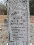 Image for James D.A. McKee - Mathews Mill Cemetery - Greenwood, SC