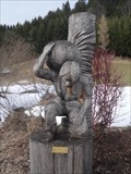 Image for Wooden Atlas Statue Jungholz, Austria, TIR