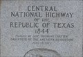 Image for Republic of Texas Central National Road DAR Marker -- Dallas, TX, USA