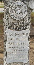 Image for B J Bruner - Liberty Cemetery - Pansey, AL