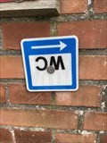 Image for Upside down toilet sign Nordby - Nordby, Denmark