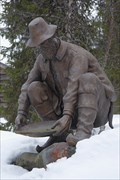 Image for Gold prospector statue in Tankavaara - Sodankylä, Finland