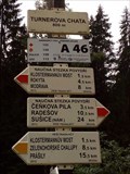 Image for Rozcestník turistických tras - TURNEROVA CHATA 800m, CZ