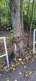 Image for Tree eating railing - NS Skupice-Huslik, Podebrady, Czechia