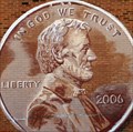 Image for Abe's Giant Penny - Lincoln, Illinois, USA.