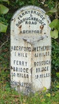 Image for Milestone - Old Great North Road / Main Street, Aberford, Yorkshire, UK.