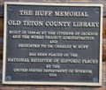 Image for Huff Memorial Library ~ Jackson, Wyoming