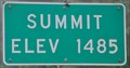 Image for US Highway 101 Summit ~ Elevation 1485 Feet