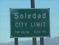 Image for Soledad, California ~ Elevation 190 ft.