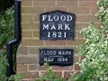 Image for MOLESEY LOCK FLOOD LEVEL PLAQUE, HAMPTON COURT, SURREY, UK