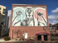 Image for "Ars et Scientia" mural by Miles "El Mac" MacGregor - Northeastern University - Boston, Massachusetts USA