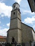 Image for Glockenturm der katholischen Pfarrkirche Mariä Verkündigung - Haslach, Lk Traunstein, Bayern, D