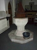 Image for Stone Font, St Ambrose Catholic Church, Kidderminster, Worcestershire, England