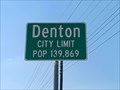 Image for Denton, TX - Population 139,869