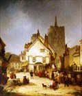 Image for “The Market Place, St Albans, Hertfordshire” by George Jones RA – Market Place, St Albans, Herts, UK