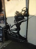 Image for WWI Soldier on the wall of the "Black Star", Stourport-on-Severn, Worcestershire, England