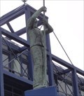 Image for Ship Repair Worker On Ship's Prow - Liverpool, UK