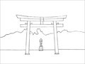 Image for Torii of Hokoku Shrine - Chuo-ku, Osaka City, Japan
