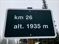 Image for Elevation Sign KM26 - Revelstoke - BC - Canada. 1935m