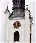 Image for Clocks at Belfry of the Church of St. Bartholomew / Hodiny na zvonici kostela Sv. Bartolomeje (Frymburk - South Bohemia)