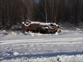 Image for 1980's Burned out, upside down Caravan - Assineau, Alberta