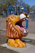 Image for Lion Drinking Water Fountain -- Graham Park, Greenville TX USA