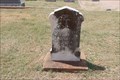 Image for OLDEST Marked Grave in Sweetwater Cemetery - Sweetwater, TX