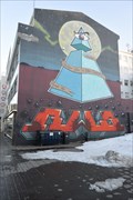 Image for All-Seeing Eye Street Art Mural -- Akureyri, Iceland
